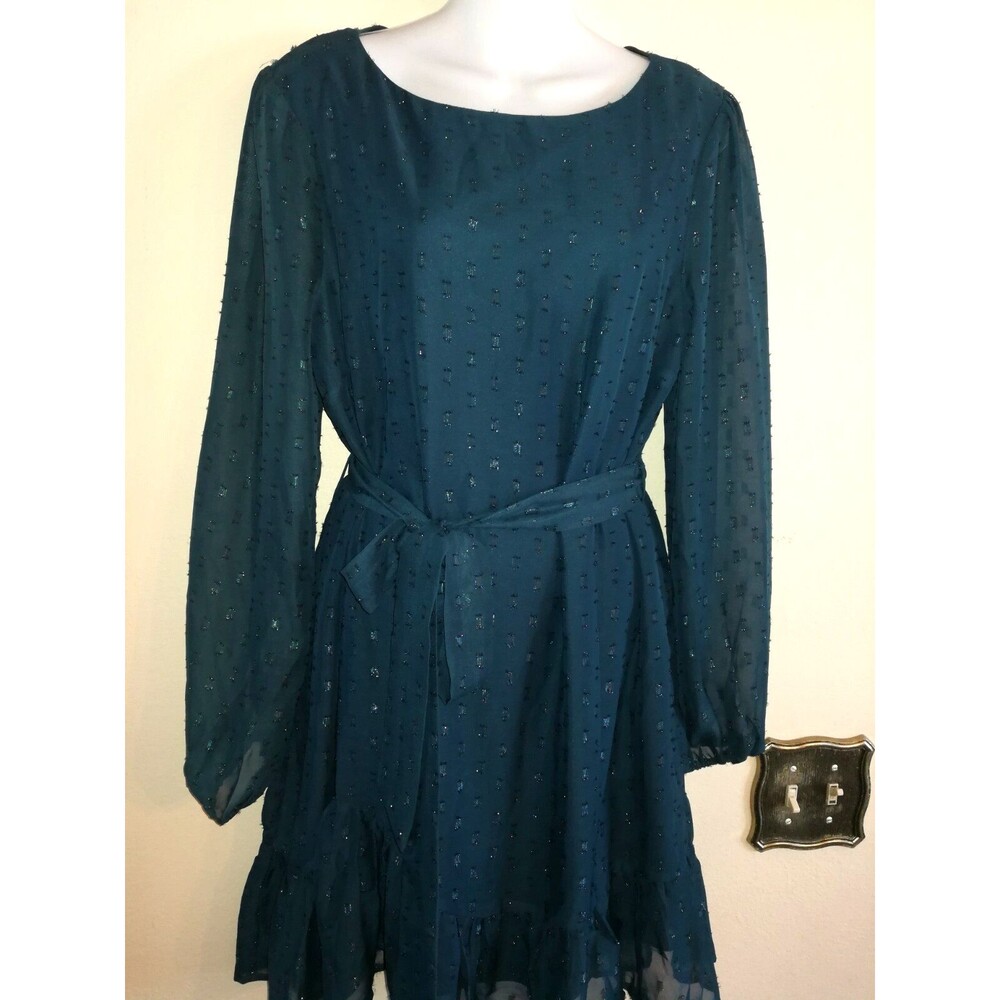 NWT Women's Amazing Miami Teal Blue Short Dress with Decoration Size M was $35
